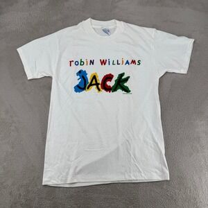 Vintage Hanes Mens Jack Movie Robin Williams Shirt Medium White Preowned